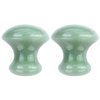 Uonlytech Ice Roller 2Pcs Facial Tools, Green Jade Quartz Mushroom Face Massage Rollers Stones Scraping Massage Tool for Women Home Spa Face Roller