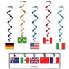 International Flag Dangling Ceiling Whirl Olympics Party Decorations
