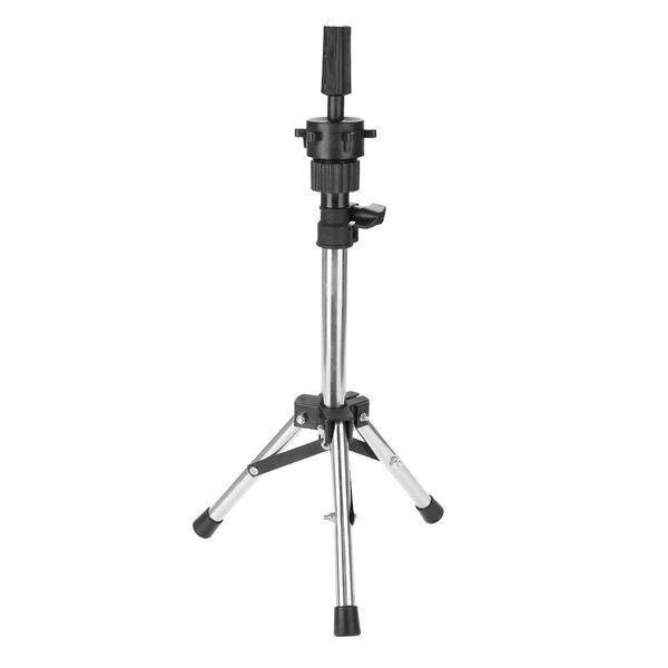 Mannequin Head To Practice Hairstyles Braiding,Mannequin Head Holder Tripod Stand, Adjustable Professional Plastic Wig Display Wig Hair Hat Stand Hair Holder Dummy Head(White)