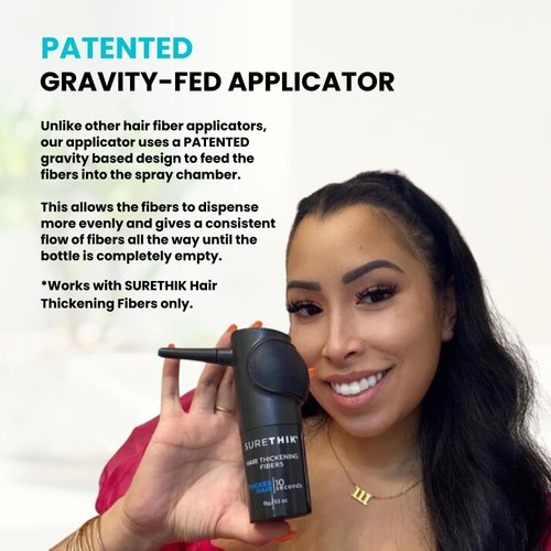 Hair Building Fibers, 15G, with BONUS Pump Applicator, Hairline Comb and 3 Nozzles, Hair and Hairline Filler Kit For Men and Woman (Medium Brown)