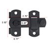 INIRET 2 Packs Barn Door Latches，2.75” x 2.02” Matte Black Stainless Steel barn gate flip Door Latch Bi-fold Door Lock,Sliding Door Antique Lock Gate Latches Wine Cabinet Closet Door Latches