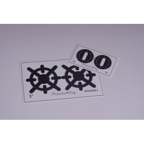 PrintAToy Stovetop Burner Vinyl Dramatic Play Kitchen Decals - Toy Stove Gas Style Pretend Play Cooking Hob (3")