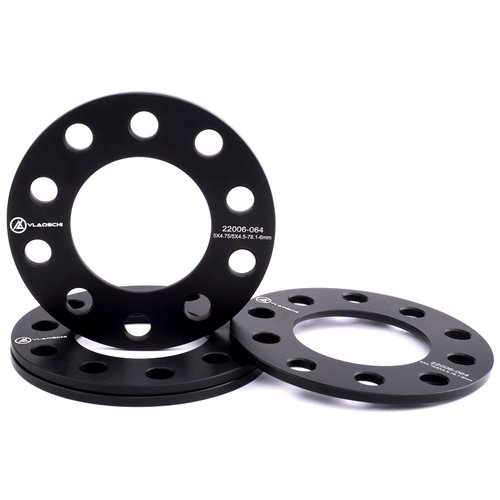 VLAOSCHI Black Forged 5x4.5 5x4.75 5x114.3 Wheel Spacers 1/4" (6mm) Compatible with Ford-Jeep-Toyota-Honda-Nissan 5 Lug for Wrangler Liberty Explorer Ranger Mustang Camry Tacoma Accord Civic-Pack of 4
