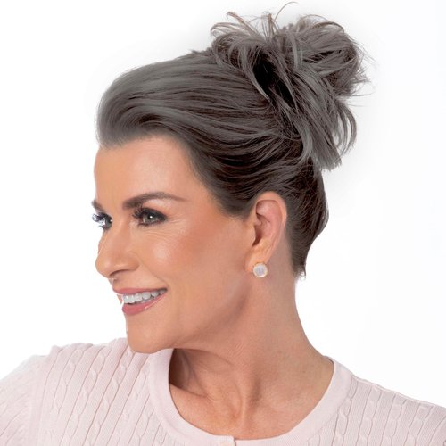 Twist Classic Hair Wrap Color Salt-n-Pepper - Toni Brattin Wigs Added Bouncy Playful Volume 3.5" Length Ponytail Changelite 100% Heat Friendly Bun Envoltura de cabello Bundle MaxWigs Hairloss Booklet