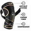 JHVW Copper Knee Braces with Strap for Knee Pain(2 pack)- Knee Compression Sleeve Support for Men & Women,Arthritis,Working Out