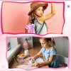 Liliful 140 Pcs Cowgirl Party Favors Include Cowgirl Drawstring Backpacks Bracelets Books Badges Keychains Pink Pencils Pink Horse Stickers Pink Tattoo Stickers for Disco Western Birthday