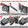 FIFCHALL [4 Pieces] 4 Inch Mini Chainsaw Chain, 4 Inch Replacement Chains for Cordless Electric Portable Mini Chainsaw, Guide Saw Chain for All 4-inch Mini Chainsaws for Wood Branch Cutting