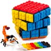 TOYAMBA Brick Cube with Building Blocks, Mini Toy Included, Compatible with Lego Cube, Inspired by Rubix Cube for Kids - Educational Toy (Black)