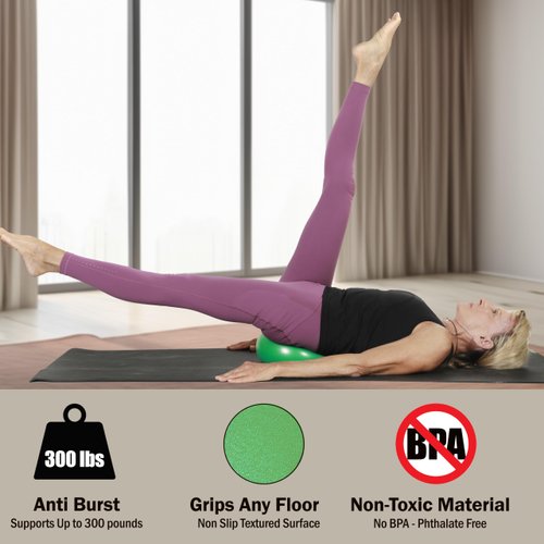 Bender Ball The Original 9 inch Pilates Ball for Abs, Core & Back, Core Training Ball, Small Crunch Exercise Ball, Includes 5 Streaming Videos + Core Training/Bun & Thighs DVD