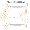 Chanaco French Hair Pins for Women Gold Silver Updo Hair Accessories U Shaped Hair Pins for Buns Twist Hairpin for Styling Metal Hair Fork with Combs for Girls Non Slip Hair Sticks for Thick Fine Hair