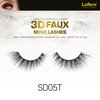 Laflare Silk Lashes 3D FAUX MINK Eyelashes, Light, Reusable, Handmade, Natural Looking, Professional Easy to Apply Eyelashes in a Knitted Style1-3 PACKS BUNDLE SPECIAL (3, SD05T)