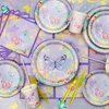 XJLANTTE Butterfly Birthday Decorations - 166 Pcs Purple Butterfly Party Decorations Butterfly Plates, Napkins, Cups, Tablecloth and Straws for Butterfly Birthday Party Supplies, Serve 20