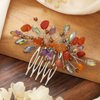 Casdre Rhinestone Bride Wedding Hair Comb Silver Crystal Bridal Hair Piece Side Comb Beach Wedding Hair Accessories for Women and Girls