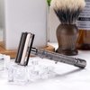WEISHI Safety Razor Double Edge Nostalgic Long Handle Butterfly Open Razor