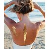 Metallic Gold Henna Temporary Tattoos 80+ Mandala Tattoos Flowers, Mandalas, Elephants Waterproof Nontoxic Long Lasting for Beach, Festivals, & Parties