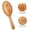 Generic International Shop Hair Brush,Natural Wooden Paddle Detangling Hairbrush for Massaging Scalp Curly/Thick/Dry for Women,Yellow