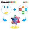 PicassoTiles Magnet Tile Building Blocks Ferris Wheel Amusement Rotating Accessory Kit Compatible with Full Sized Magnetic Tiles Construction Toy Set Education STEM Learning 3D Toddler Kid Age 3+ PT09