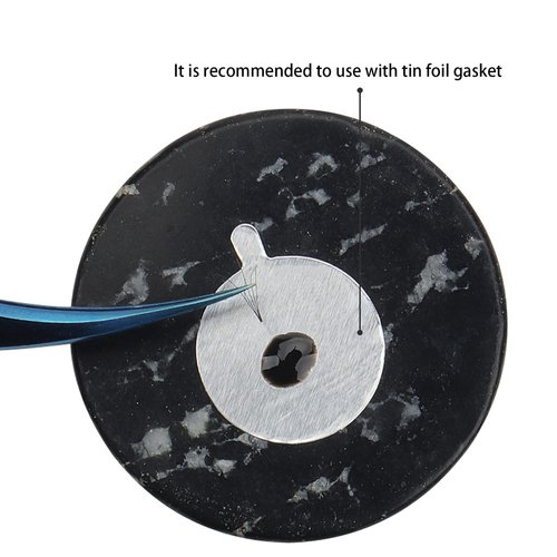 Grafting Eyelash Jade Stones Black Pink Round Jade Stone Eyelash Glue Stone Adhesive Glue Pallet Pad Eyelash Extension Makeup Beauty Salon Accessories (Black-2 Pcs)