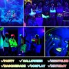 Fusang Glow in the Dark Face Body Paint,Washable Neon Face Body Paint,Black Light Face Makeup for Party Halloween Christmas Cosplay Masquerade Etc 0.48oz Set of 12 Tubes(12 colors)