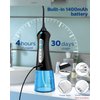 Cordless Water Flosser for Teeth Professional Water Teeth Cleaner Picks Dental Oral Irrigator with 3 Modes & 4 Jet Tips for Braces Gums, IPX7 Waterproof, 300ml Detachable Tank for Home Travel (Black)