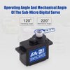 AGFRC Sub-Micro RC Steering Servo-Motor - Upgrade Metal Case Titanium Gear 0.080Sec High Speed HV Mini Servo for 1/14 1/18 1/24 RC Cars Planes (B13DLS)