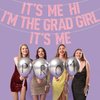 Pink Glitter It's Me Hi I'm the Grad Girl It's Me Banner, Class of 2025/Congrats 2025 Grad/Congratulation, 2025 Graduation Party Decorations Supplies for Girls