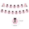 Pink Paris Birthday Party Decorations Set Happy Birthday Party Supplies Banner Cupcake Toppers Ballons for Girls Baby Shower Birthday Paris Eiffel Tower Theme