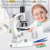ARTFILIF Up to 4800X Zoom Microscope for Kids High Magnification Biological Microscope Science Educational Microscope Kids Microscope with Microscope Slides and Specimens (A)