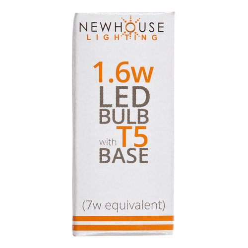 Newhouse Lighting T5 LED Bulb Halogen Replacement Lights, 1.6W (7W Equivalent), Wedge Base, 90 Lumens, 12V, 3000K