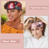 Eurzom 6 Pieces Satin Head Wrap Adjustable Hair Wraps for Sleeping Nonslip Satin Sleeper Hair Wrap Headbands for Women Night