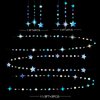 Iridescent Party Decorations Star Circle Dot Paper Garland Banner Bunting Streamer Metallic Hanging Twinkle Star Decoration for Kids Birthday Baby Shower Wedding Festival Engagement Bling Bling Decor