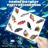 Generic Fishing Temporary Tattoos - Gone Fishing Fish Lake 96 PCS Funny Fish Themed Stickers for Kids Birthday Party Supplies, Decorations, Favors and Prizes - Cute Gifts for Boys and Girls