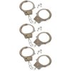The Dreidel Company Steel Metal Play Handcuffs Pretend Police Hero Cops Halloween Dress Up, Birthday Party Gatherings, Party Favors, 10.5" (3-Pack)