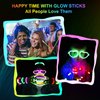 AIVANT Glow Sticks Bulk Party Supplies | 60 PCS 8 Inch Glowsticks with Connectors for Eyeglasses Balls Butterflies | Glow in the Dark Light Up Sticks Party Favors Decorations