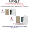 Taymac 2000W Masque 2000 1-Gang Decorator Style Wallplate, Paintable Duplex Outlet Cover, White (1-Pack)