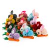 15 Pieces Easter Bunnies Carrots Hair Clips Mini Rabbits Hairbins Cute Hair Plush Decor Hairclips for Women Girls (15pcs set)
