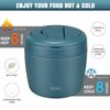 Soup Thermo for Hot Food Adults 32OZ Lunch Containers Wide Mouth Hot Food Jar Vacuum Insulated Stainless Steel Bento Box Leakproof with Spoon (Light Blue)