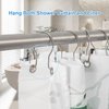 24 Pack Double Shower Curtain Hooks Rings, TENOVEL Double Sided Shower Curtain Hooks Rust Proof for Shower Curtain, Stainless Steel Bathroom Shower Hangers Rings for Shower Rods, Brushed Nickel