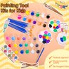 12PCS Mini Paint Set,Kids Paint Bulk Set,Washable Acrylic Paint Strips Set for Kids & Adults,24 Filled Paint Strips in 12 Colors,24 Brushes 12 Mixing Palettes Perfect for Home Classroom Party Favors