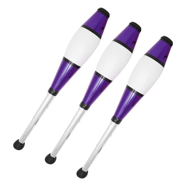 Zeekio Pegasus Juggling Club Set - Premium Quality - Beginner to Pro - Set of 3 (All Purple)