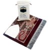 ESERRA Muslim Prayer Rug, 99 Prayer Beads and Prayer Cap Included, Prayer Mats Muslim for Praying Men, Women, and Kids, Prayer Set, Prayer Rugs Islam (Red)