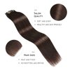 YILITE Hair Extensions Clip in Real Hair 120g 8Pcs Darkest Brown Remy Hair Full Head Straight Double Weft Invisible Clip on Straight Real Hair Extensions Thick (16inches #2 Darkest Brown)
