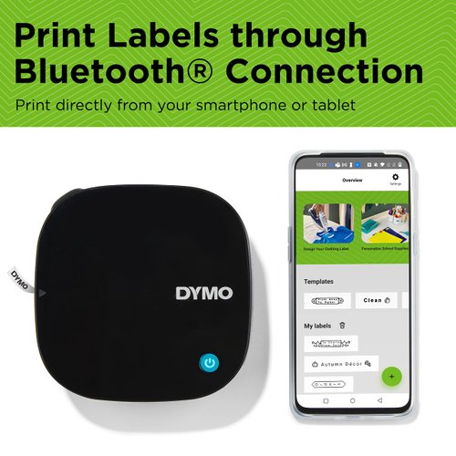 DYMO LetraTag 200B Bluetooth Label Maker Value Pack, Compact Label Printer, Connects Through Bluetooth Wireless Technology to iOS and Android, Includes 3 Assorted Label Tapes