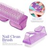 Teenitor Nail Polish Gel Remover Tools Kit with Nail Clips Nail Remover Pads Cuticle Pusher Nail Brushes Nail File Grits 120/180 Buffer Block Grits 400/4000, 6 Pack Purple