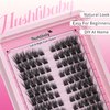 Left & Right Lashes Cluster Wispy Lash Clusters C Curl Cat Eye Cluster Eyelash Extensions Light Volume Look 10-14 mm Left Right Cluster Lashes DIY Individual Lashes by Hushlibaby