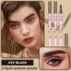 QIUFSSE 3PCS Microblading Eyebrow Pen Waterproof Black Eyebrow Pencil for Women,Easy to Shape,Long-lasting Brow Pen,Easily Create Natural Eyebrow Makeup-Black