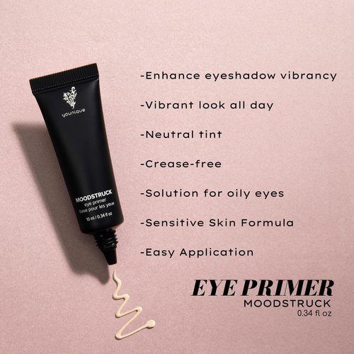 Younique MOODSTRUCK Eye Primer | Neutral Tint for All Skin Tones | 10ml | Eyelid Skin Care | Lightweight | Crease-Free Eyeshadow Base | Enhances Color & Pigmentation