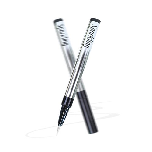 Music Flower Eyeliner Pen,Waterproof liquid Eyeliner with Precision Tip,Metallic Shimmer Color Eyeliners Smudge-Resistant Long wearing (Sliver white)