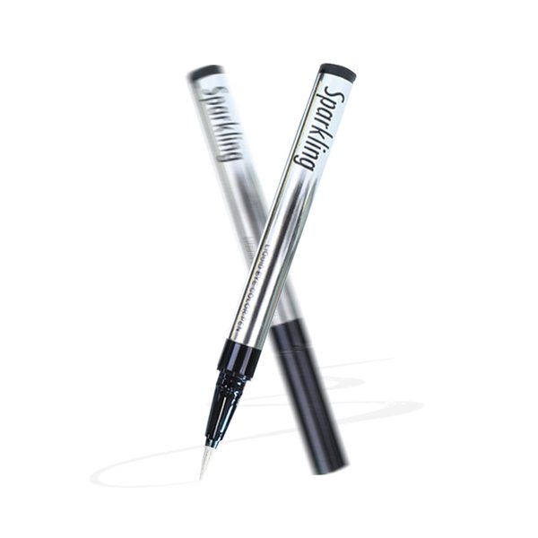 Music Flower Eyeliner Pen,Waterproof liquid Eyeliner with Precision Tip,Metallic Shimmer Color Eyeliners Smudge-Resistant Long wearing (Sliver white)