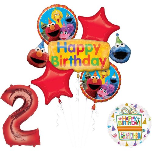 Anagram Elmo and Friends 2nd Birthday Supplies Decorations Balloon kit